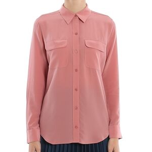 Equipment Signature 100% Silk Shirt Pink Women’s Medium Luxe Career